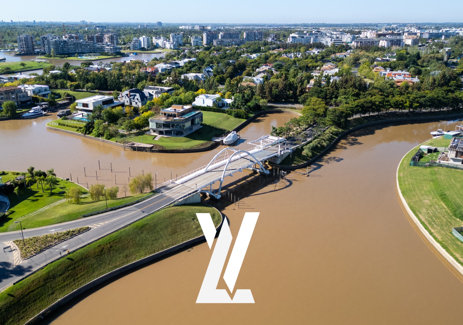 Terreno Yacht Club en Nordelta, Tigre — fotografía inmobiliaria SkyView